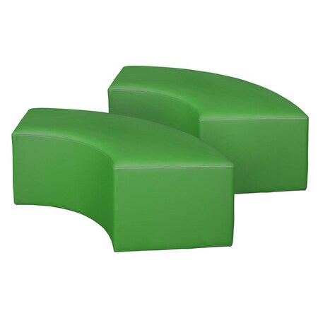 Regency Aurora Curved Vinyl Ottoman (Set of 2)- Envy Green N6265EG2PK